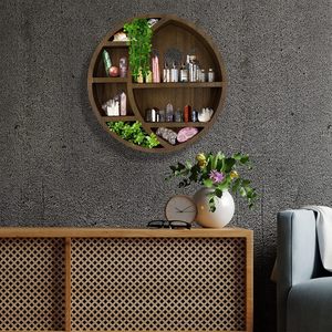Étagère murale en bois en forme de lune, étagère flottante en forme de croissant pour huiles essentielles, présentoir de cristaux, petit rangement décoratif pour chambre à coucher, salon - Product Image 2