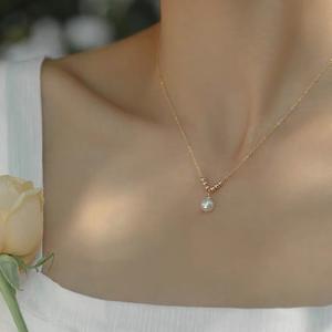 Luxurious Small <b>Freshwater</b> <b>Pearl</b> <b>Necklace</b> for Women Light Luxury Niche Design Cool INS Style Collarbone Chain Neck Chain - Product Image 3