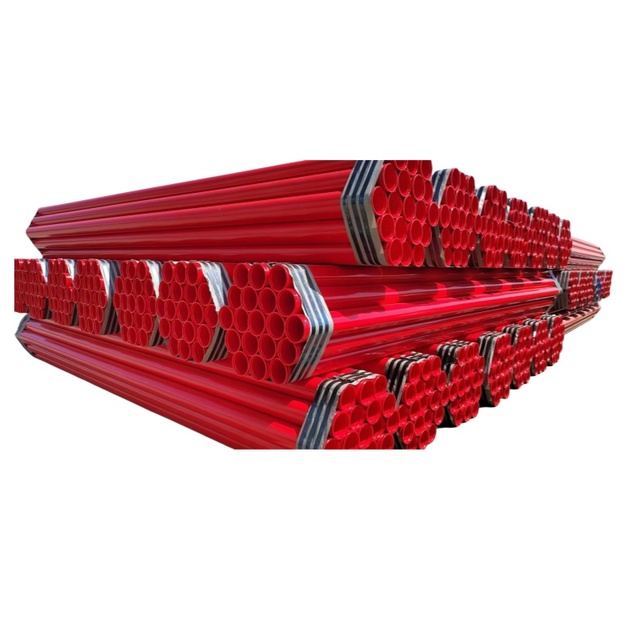 ASTM A795 Fire Fighting Red Color Epoxy Coated Steel Pipe Carbon Steel Tube