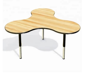 Nuovo Design Set Scrivania e Sedia Ergonomica in Legno per 3 Persone, Regolabile in Altezza, per Scuola Primaria e Media, Uso Domestico e Ufficio - Product Image 1