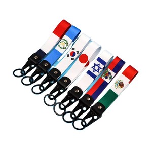 Llavero con Bandera <span class=keywords><strong>de</strong></span> Estados Unidos, Canadá, México, Brasil, Argentina, Croacia, <span class=keywords><strong>España</strong></span>, Correa <span class=keywords><strong>de</strong></span> Muñeca, Cordón, Anillo para Llaves, para Regalo - Product Image 4