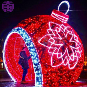 โครงโลหะทรงกลม 3 มิติ พร้อมไฟ LED สำหรับตกแต่งซุ้มลูกบอลคริสต์มาสกลางแจ้ง - Product Image 3