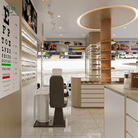 Présentoir à lunettes pour magasin d'optique, vitrine de comptoir avec éclairage LED, présentoir durable et écologique