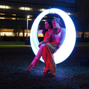 Şarj edilebilir pil aydınlık asılı Led salıncaklar çocuklar ve yetişkin büyük yuvarlak açık salıncak koltuğu Light Up bahçe ledi sallanan sandalyeler - Product Image 3