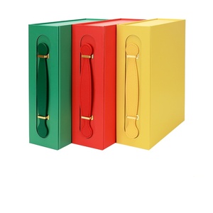 New Creative Folding <b>Box</b> Portable Empty Clothing Souvenir Birthday <b>Gift</b> Packaging <b>Box</b> with Leather Handle - Product Image 3