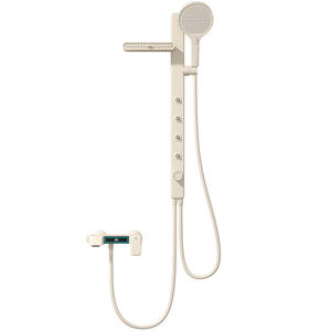 ชุดฝักบัวมีอา รุ่น 6008 สีครีมด้าน ชุบโครเมียม พร้อมที่จ่ายสบู่ ฝักบัวสเปรย์ด้านบน นวดผ่อนคลาย และขัดหลัง - Product Image 2