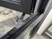 Ventana abatible de aluminio con doble acristalamiento triple de diseño moderno, toldo inclinable, ventanas, persianas, ventanas de vidrio que se pueden abrir horizontales