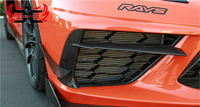 Kit carrosserie en fibre de carbone sèche en gros pour Chevrolet Corvette C8 : pare-chocs avant, caches de phares, canards, tuning extérieur