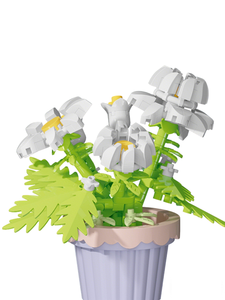 Set de Bloques de Construcción de Lirios Blancos en Maceta |   Kit de Ladrillos de Flores Eternas |   Decoración y Regalos Kawaii para el Hogar - Product Image 5