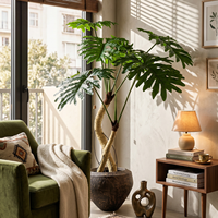 Plante verte artificielle en pot, type fougère à écailles de dragon, pour intérieur, maison, bureau, décoration d'anniversaire, plus de 200 cm