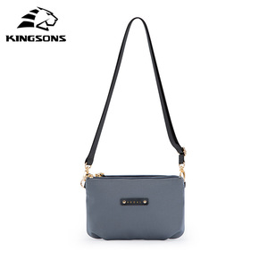 Kingsons Women's Crossbody Bag Grey Polyester Zipper Closure <b>Business</b> Travel <b>Backpack</b> Soft Handle Interior Pocket - Product Image 1