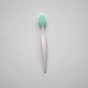 Çift yan silikon dudak fırçalayın eksfoliyatör fırçalar kullanımlık yumuşak burun temizleme kozmetik Spatula makyaj ve maske kullanımı için