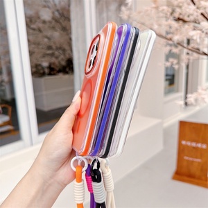 เคสแม่เหล็กลายไล่สีพร้อมเชือกห้อยสำหรับ Redmi Note 15 Pro+ 5G, 13, 14 Pro 4G ฝาครอบมีสายคล้องข้อมือกันลื่นรองรับการชาร์จไร้สาย - Product Image 5