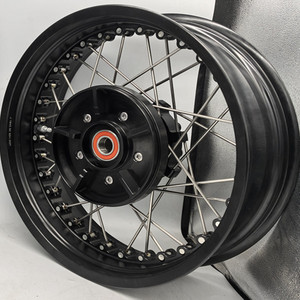 Juego de Ruedas de Radios sin Cámara para Motocicleta, Compatibles con Bobber Black <span class=keywords><strong>1200</strong></span>, 19x3.0 Delantera, 17x5.0 Trasera - Product Image 4