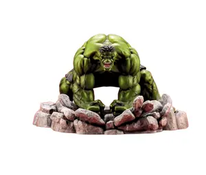 Décoration de parc célèbre personnage de film de super-héros homme musclé Sculpture en résine fibre de verre taille réelle Hulk Statue extérieure
