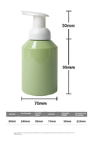 Botol Pompa Busa PET 300ml Sabun Tangan Sampo Perawatan Kulit Serum Dispenser Mousse Isi Ulang Kustom Pembersih Wajah Mandi