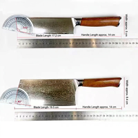 Ensemble de couteaux de cuisine en acier Damas VG10 à 67 couches, manche en bois, couteau de chef, couteau Santoku, couteau à découper, couteau à éplucher pour la viande et les légumes