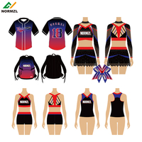 Cheer Baseball Wear Cheerleading Sac à dos Cheer Bag Hair Bow Cheerleader Vest Cheer Practice Wear Cheerleading Dance Uniformes