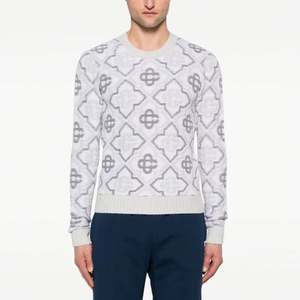 Pull à manches longues en tricot imprimé personnalisé pour hommes, pull en tricot à col rond, pull décontracté Slim Fit pour hommes - Product Image 1