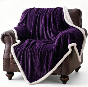 Manta de sofá <span class=keywords><strong>Soho</strong></span> Loft de piel sintética con reverso de sherpa, suave y afelpada, tipo franela/lana, reversible, ligera para el invierno - Product Image 1