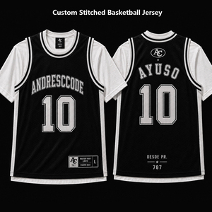 Camiseta de Baloncesto Personalizada de Calidad Profesional con Bordado Denso - Malla Transpirable con Números y Logotipos Cosidos con Hilo Grueso de Primera Calidad para Juego Universitario - Product Image 1