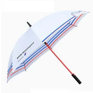 High Quality Black Golf Umbrella with Strong Windproof Big Size and Automatic Open Custom Logo Print for Adults Travel