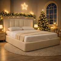 Lit démontable en tissu, design moderne et simple, 1,8x2,0m, modèle 907, pour petit appartement, exportation, emballage souple, pour une personne, en métal