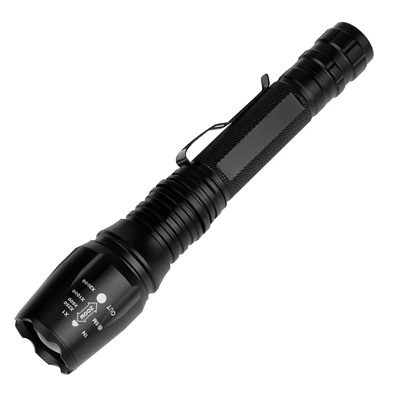Super Power Flashlight T6 LED Flashlight Zoom LED Torch Rechargeable Flashlight Powerful Tactical Outdoor Camping Torch 2*18650