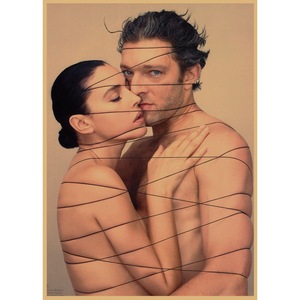 <span class=keywords><strong>Affiche</strong></span> de <span class=keywords><strong>film</strong></span> personnalisée vintage sexy en cuir de vachette, impression artisanale sur papier et carton, produit Longyuan - Product Image 6