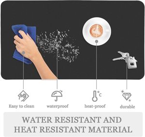 מקצועי צוות שירות גדול משטח עכבר באיכות עור מפוצל שולחן מחצלת לוגו משטחי עכבר - Product Image 3