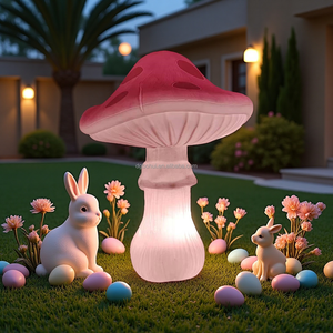 Customized Tabletop Led Lights up Hand Painted Christmas Mushroom Easter Decoration XMAS Ornaments Mushrooms - Product Image 6