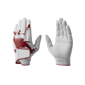 Logotipo de parche de goma de impresión personalizado profesional Color personalizado Cabretta cuero mano izquierda piel de oveja cuero genuino guante de Golf - Product Image 1