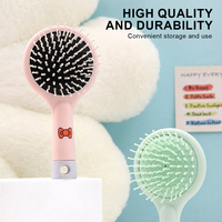 Vente en gros Nettoyage du visage Microfibre Noeud papillon Bandeau Bracelet Démêlant Brosse à cheveux avec miroir Ensemble pour femmes Accessoires de cheveux