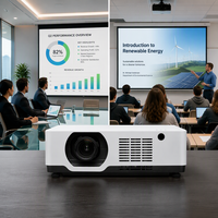 Projecteur laser CAAVITS 6000 lumens Ansi WUXGA 3LCD pour présentations, éducation et entreprises