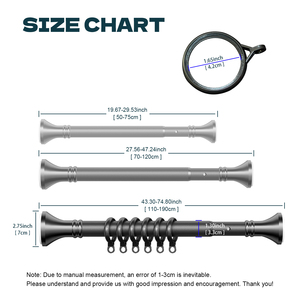 <span class=keywords><strong>Asta</strong></span> telescopica a parete salvaspazio staffa estensibile in acciaio inossidabile per tende/piante/scaffali senza installazione di strumenti - Product Image 4