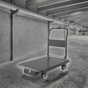 उच्च भार 500 किलोग्राम चार-पहिया फ्लैटबेड इलेक्ट्रिक ट्रॉली स्टील गोदाम परिवहन उपकरण उपकरण परिवहन ट्रॉली - Product Image 3