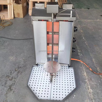 Cuisine commerciale Kebab Doner Équipement En Acier Inoxydable 3 Brûleurs Shawarma Machine À Gaz