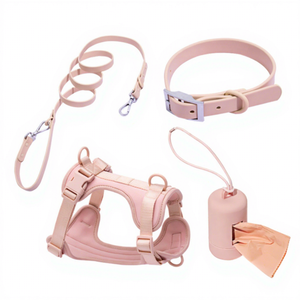 Wholesale Modern Simple Breakaway Designer Custom PVC Pet <b>Collar</b> Leash Set Soft Quick Release Adjustable <b>Dog</b> Harness Waterproof - Product Image 3