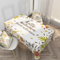 Nappe de table imperméable en polyester, motif feuilles, style nordique, pour restaurant, collection automne 2026, idéale pour Thanksgiving et café