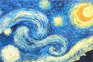 Fantastik Van Gogh yıldızlı gece gösterim yağlıboya resim sanat üreme tuval baskılar çerçeveli sanat dekoru yağlıboya tuval üzerine