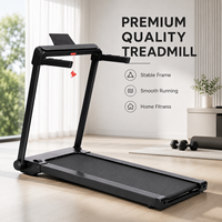 Caminadora Plegable K-FIT GSTJ-4500 con Pantalla LED de 5 Ventanas, Inclinación Manual, 14KMH, Motor de 2.5HP, Sensor de Pulso, para el Hogar