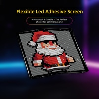 BGZM Nouveau design de lampe automobile pour la décoration intérieure de voiture, panneau matriciel LED flexible RGB 64x64 pixels, ajustement universel 6V 10W