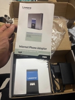 Adaptateur de téléphone Internet VoIP Gateway PAP2T, 2 Ports, avec adaptateur d'alimentation, câble réseau RJ45, protocole SIP V2