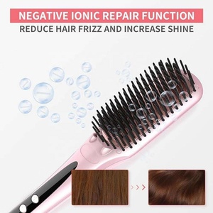 Peigne à lisser les <span class=keywords><strong>cheveux</strong></span> à ions négatifs Peigne chaud chauffant PTC <span class=keywords><strong>Brosse</strong></span> à lisser les <span class=keywords><strong>cheveux</strong></span> portable <span class=keywords><strong>pour</strong></span> le ménage - Product Image 4