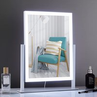 Miroir de coiffeuse moderne pour chambre à coucher avec éclairage LED et variateur tactile pour décoration de vanité RM-VT60