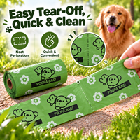 Sacs à déjections canines compostables en gros, sacs biodégradables en amidon de maïs pour animaux de compagnie, pour les promenades quotidiennes