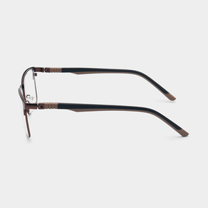 Monturas Ópticas Cuadradas de Metal Sólido <span class=keywords><strong>para</strong></span> Hombre, Diseño <span class=keywords><strong>para</strong></span> Rostro en Forma de Diamante, <span class=keywords><strong>Lentes</strong></span> Acrílicas Duraderas, Gafas de Negocios al por Mayor 180 - Product Image 4