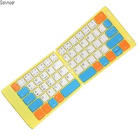 Clavier BT pliable Clavier portable sans fil avec support Rechargeable pleine grandeur Ultra Compatible Android Windows LAPTOP