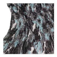 Tissu de robe en polyester métallisé lurex à la mode, plissées plissées, en crêpe, en argent, clair de lune, pour vêtements, écharpe