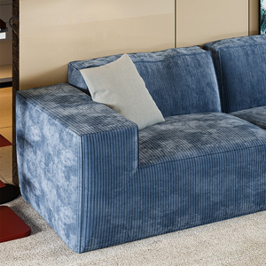 Italie Design Simple Canapé Doux Canapé Sectionnel Bleu Meubles De Salon Moderne Deep Seat Modulaire Compressé Canapé Ensemble Meubles - Product Image 3